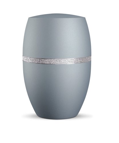 INFINITY® Glamour 861513 urna bársonyos jégkék színben, ezüst csillogó díszítéssel