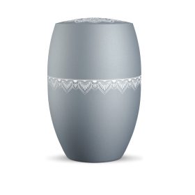 INFINITY® MANDALA – 861515 biológiailag lebomló urna bársonyos jégkék színben, mandala motívummal