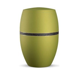 INFINITY® Glamour 861614 urna bársonyos peridot zöld színben, fekete csillogó díszítéssel