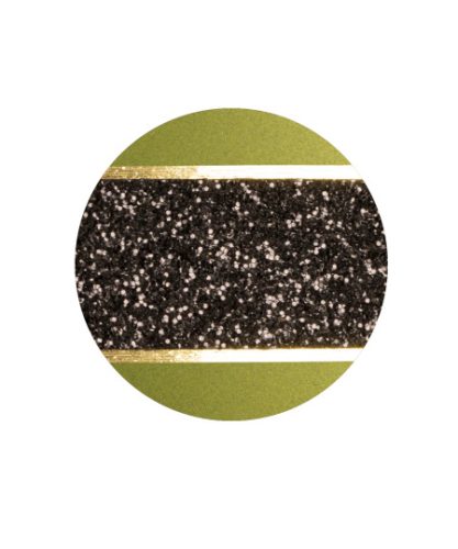 INFINITY® Glamour 861614 urna bársonyos peridot zöld színben, fekete csillogó díszítéssel
