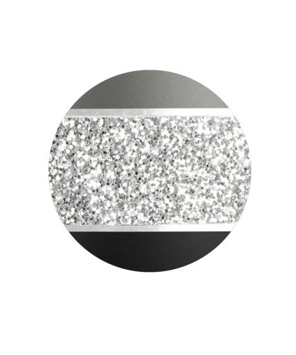 INFINITY® Glamour 865107 urna bársonyos fekete és kőszürke árnyalatban, ezüst csillogó díszítéssel