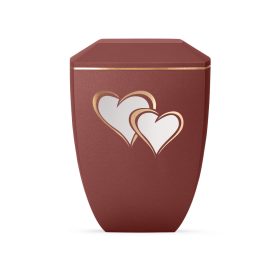 Edition Facette 8709 rubinvörös urna arany szívmotívummal, biológiailag lebomló