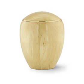 985-1 Sevilla Edition égerfa urna natúr árnyalatban, fényes felülettel és rézgyűrűvel