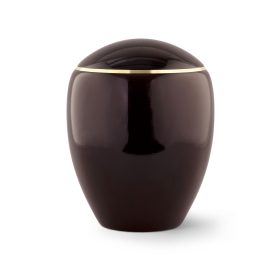 985-3 Sevilla Edition égerfa urna ében árnyalatban, fényes felülettel és rézgyűrűvel