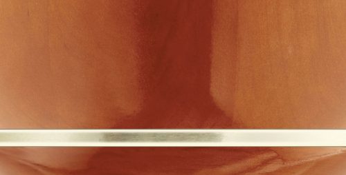 985-5 Sevilla Edition égerfa urna mangó árnyalatban, fényes felülettel és rézgyűrűvel