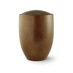 986-2 Sevilla Edition égerfa urna teak árnyalatban, fényes felülettel és rézgyűrűvel