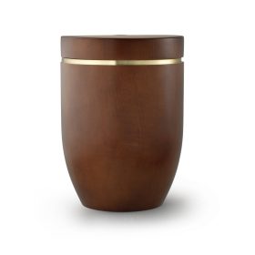 987-2 Sevilla Edition teak árnyalatú égerfa urna csiszolt arany sávval