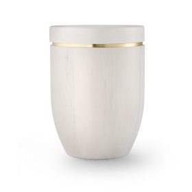 987-4 Sevilla Edition nyírfehér árnyalatú égerfa urna csiszolt arany sávval