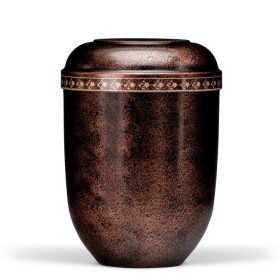 H-21320DBL Classic fekete réz patinás bio urna dekor levelekkel emlékerdőhöz