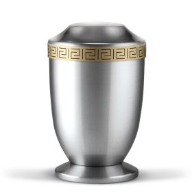 H1110DK acél urna meander mintás díszítéssel szatén felülettel