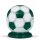 H1682 acél urna futball labda formában zöld-fehér mintázattal