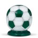 H1682 acél urna futball labda formában zöld-fehér mintázattal