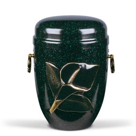  H1930KA acél urna zöld színben kála motívummal