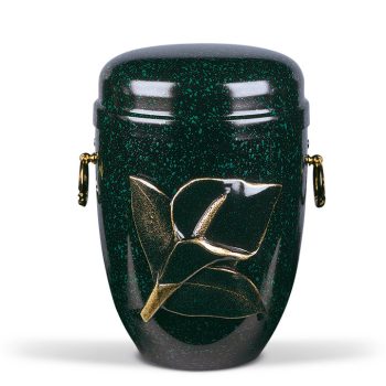  H1930KA acél urna zöld színben kála motívummal