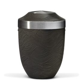 H2730 fekete acél urna strukturált felülettel