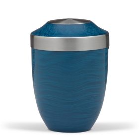  H2740 kék acél urna strukturált felülettel