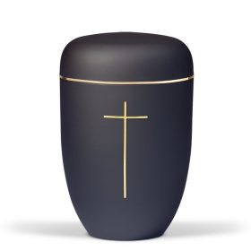 H3670K-GB antracit acél urna arany kereszttel
