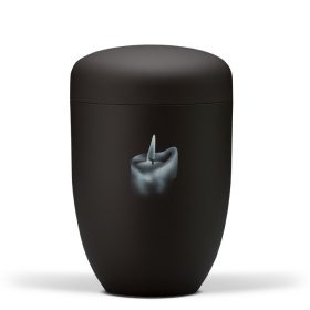 H3670KE antracit acél urna airbrush gyertya motívummal