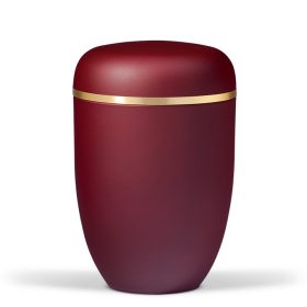 H3680GB bordó acél urna arany szalaggal