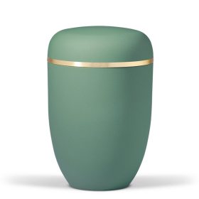 H3685GB olívazöld acél urna arany szalaggal