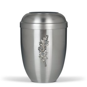H510RO acél urna rózsacsokor motívummal
