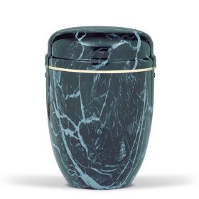   H6010GB fekete márvány mintás acél urna arany szegéllyel