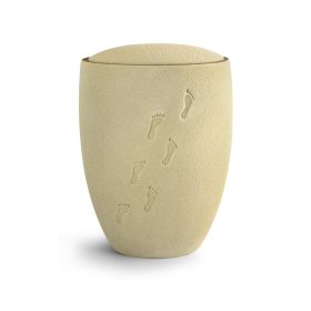 Remember Me 6650 kerámia urna homokhatású felülettel és lábnyom motívummal