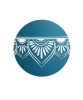 INFINITY® MANDALA – 860115 biológiailag lebomló urna bársonyos türkizkék színben, mandala motívummal
