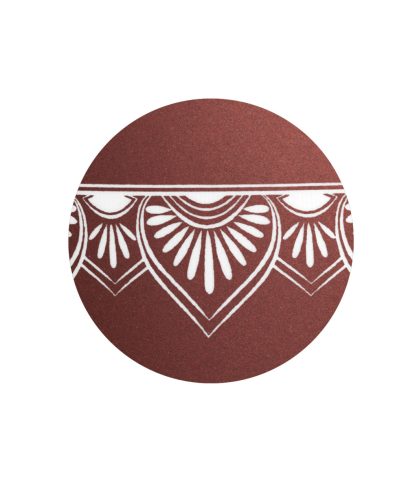 V-860315 Infinity Mandala lebomló urna rubinvörös bársonyhatású felülettel