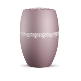 V-860915 Infinity Mandala biológiailag lebomló urna rosé színben emlékerdőbe és urnafalba