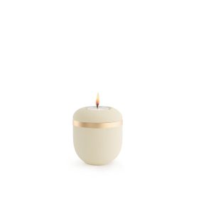 V-P2017L Edition Classic krémszínű porcelán urnamécses hamvak egy részének otthoni megőrzésére