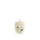 V-P2025L Edition Classic krémszínű porcelán urnamécses hibiszkusz motívummal hamvak egy részének otthoni megőrzésére