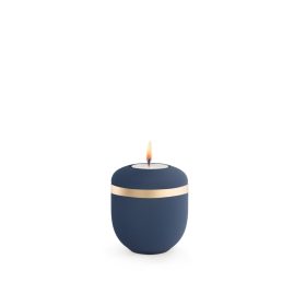 V-P2029L Edition Classic tengerészkék porcelán urnamécses hamvak egy részének otthoni megőrzésére